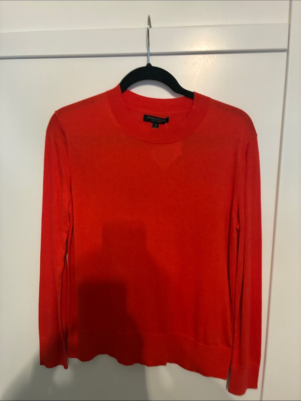 Ann Taylor Bright Red Crewneck Sweater